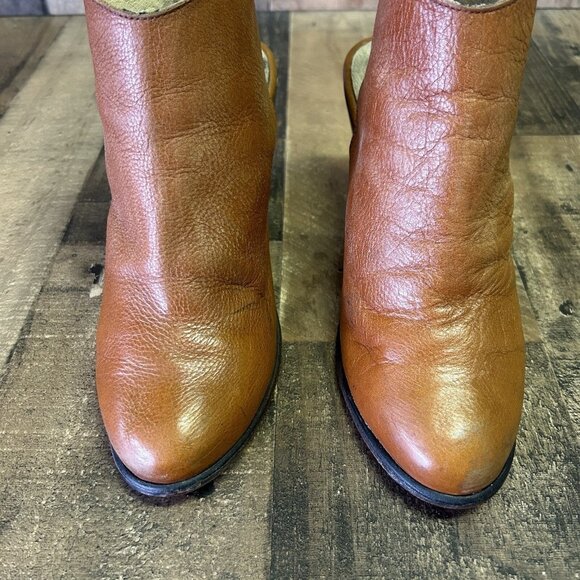 Freebird By Steven Smoke Leather Brown Mule Boots Booties Womens 9 - Picture 10 of 12